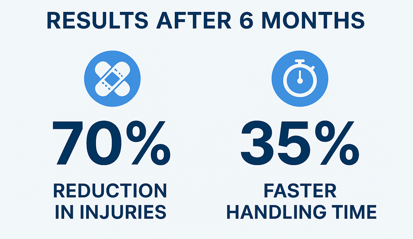 vacuum tube lifters lifting boxes in a warehouse line